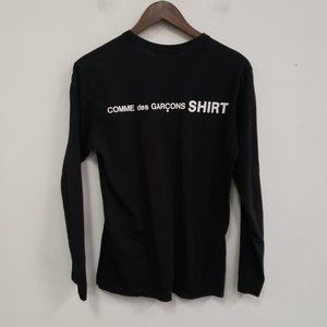 Comme Des Garcons Mens Knitted Long Sleeve Shirt Size M Black Crew Neck Pullover